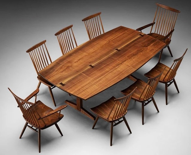 George Nakashima dining table and chairs