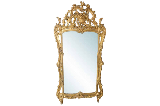 French Rococo gilt mirror sold at Four Seasons