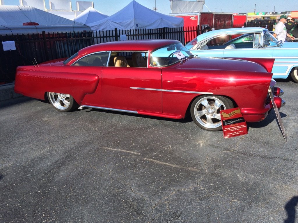Classic red automobile