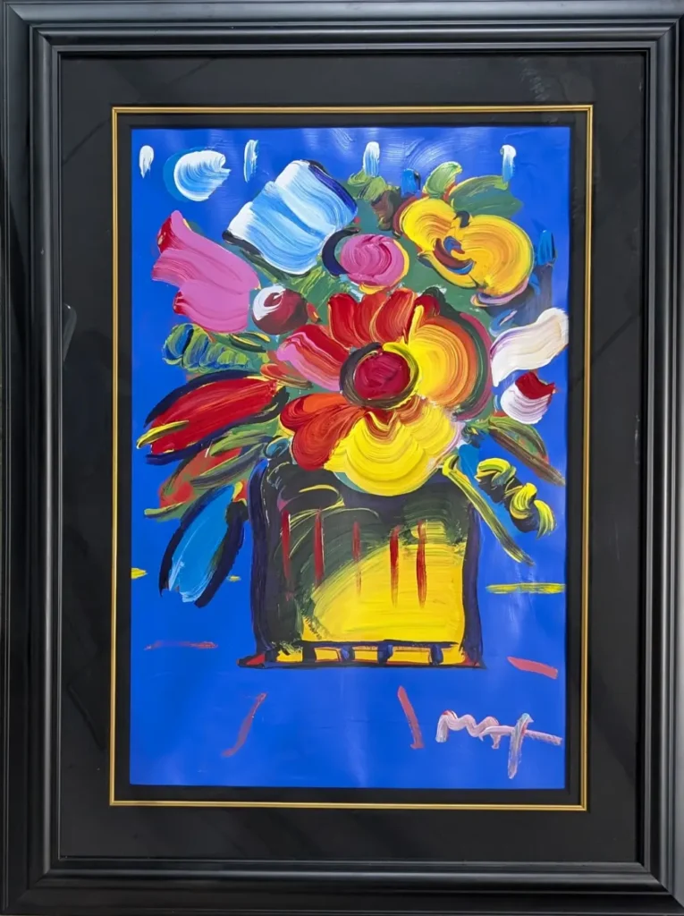 Peter Max Original Abstract Flowers